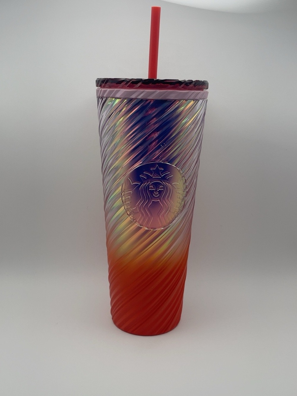 Starbucks Iridescent Sunset Swirl Tumbler 24 Oz Venti Cup